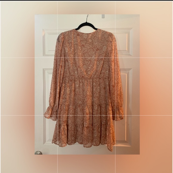 Inspired hearts size large. Midi dress. Great with boots. Color peace. - Picture 2 of 2